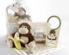 "Five Little Monkeys" Five-Piece Gift Set in Keepsake Basket baby favors